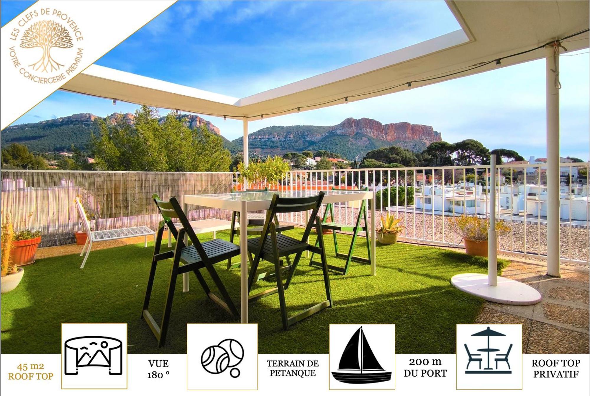 Sunset Garden - Roof Top 45 M2 Vue Mer / Cap Canaille Cassis Eksteriør billede